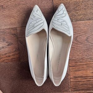 Sophia Webster White Embroidered Women's Shoes